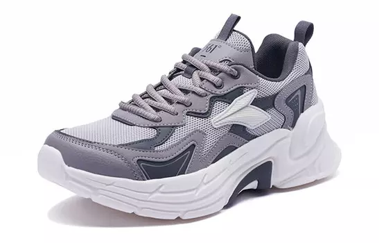 Кроссовки мужские с низким верхом цинково-железно-серые / 4U серые 361°