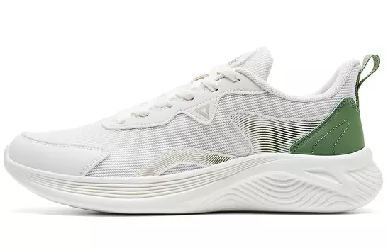Кроссовки мужские с низким верхом, цвет белый/зеленый Peak