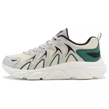 Кроссовки мужские с низким верхом, цвет: чайный белый / голубиный серый / глубокий изумрудно-зеленый Xtep