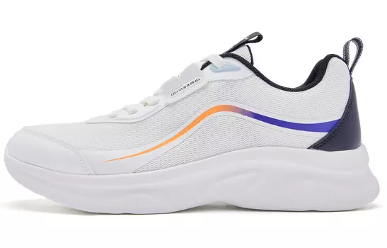 Кроссовки мужские с низким верхом цвета слоновой кости, электрические, оранжевый Qiaodan