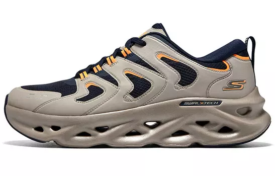 Кроссовки мужские с низким верхом цвета темно-серый и темно-синий Skechers