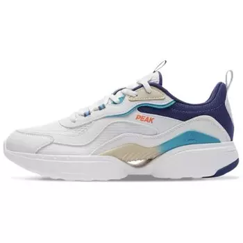 Кроссовки мужские с низким верхом, рисово-белый / фиолетово-синий Peak