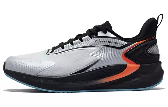 Кроссовки мужские с низким верхом серебристо-белый/черный обсидиановые 361°