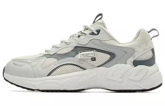 Кроссовки мужские с низким верхом, серо-белые Qiaodan