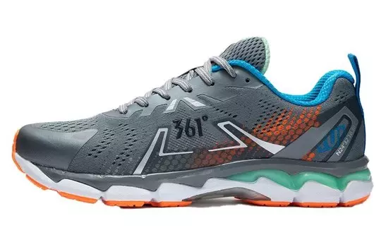 Кроссовки мужские с низким верхом серый/оранжевый 361°