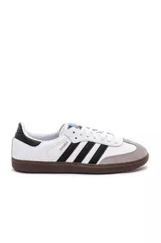 Кроссовки мужские Samba Adidas Originals, цвет White, Black, & Clear Granite
