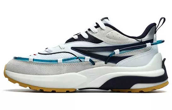 Кроссовки мужские серии FUSION Chunky с низким верхом, кремово-белые/синие Fila Fusion