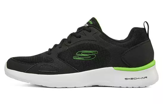 Кроссовки мужские Skech-Air Dynamight с низким верхом, черные/зеленые Skechers