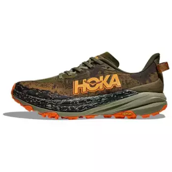 Кроссовки мужские SPEEDGOAT 6 с низким верхом, оливково-зеленые/тыквенно-желтые Hoka One One