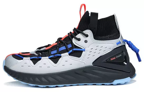 Кроссовки мужские среднего размера черные/светло-серые Peak