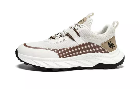 Кроссовки мужские среднего размера Hla, бежевый/черный