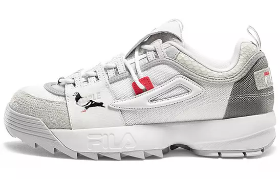 Кроссовки мужские Staple X Chunky с низким верхом, белые/серые Fila Fusion