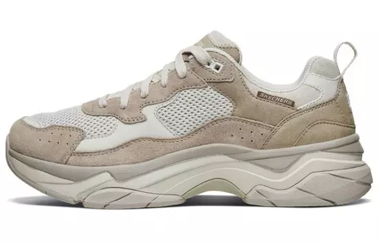 Кроссовки мужские Staxed Chunky с низким верхом бежево-коричневого цвета Skechers