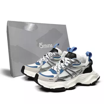 Кроссовки мужские толстые низкие 15 Mins, цвет Silver Blue