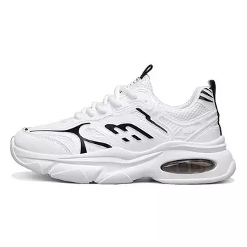 Кроссовки мужские толстые низкие Aijp, черный/белый