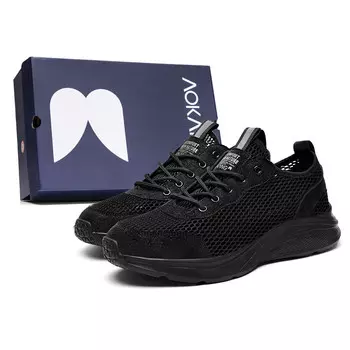 Кроссовки мужские толстые низкие Aokang, цвет All black [standard sports shoe size]