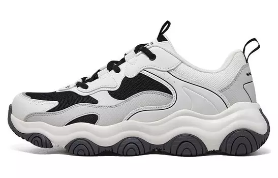 Кроссовки мужские толстые низкие белые/серые/черные Skechers