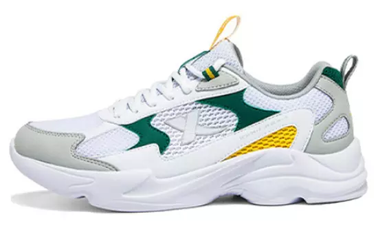 Кроссовки мужские толстые низкие белые/серые/зеленые Xtep