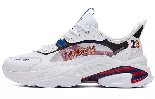 Кроссовки мужские толстые низкие белый/черный/синий 361°