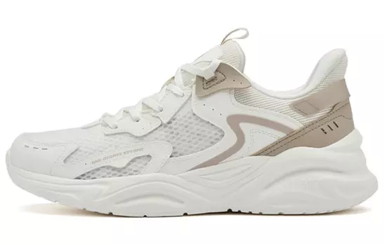 Кроссовки мужские толстые низкие белый/коричневый 361°