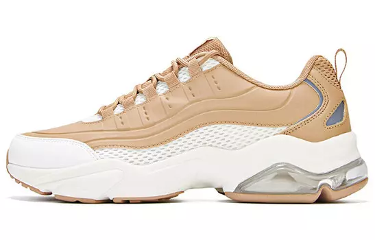 Кроссовки мужские толстые низкие белый/коричневый 361°