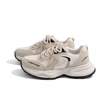 Кроссовки мужские толстые низкие бежевый Huanqiu