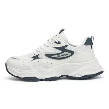 Кроссовки мужские толстые низкие бежевый/синий Warrior