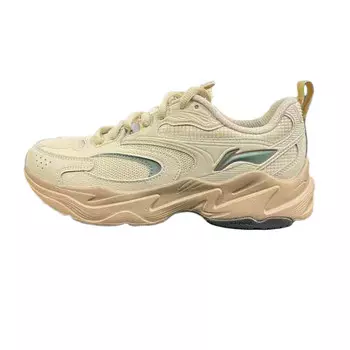 Кроссовки мужские толстые низкие бежевый/зеленый Lining