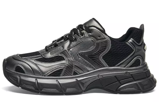 Кроссовки мужские толстые низкие Cabbeen, серебряный