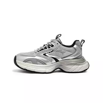 Кроссовки мужские толстые низкие Camel, серый/серебряный