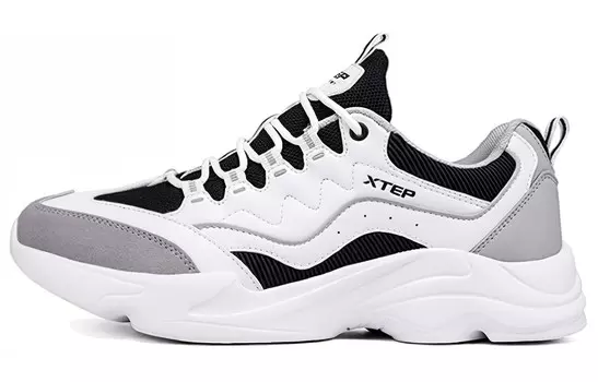 Кроссовки мужские толстые низкие черные/белые/серые Xtep