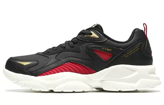 Кроссовки мужские толстые низкие черные/красные Xtep
