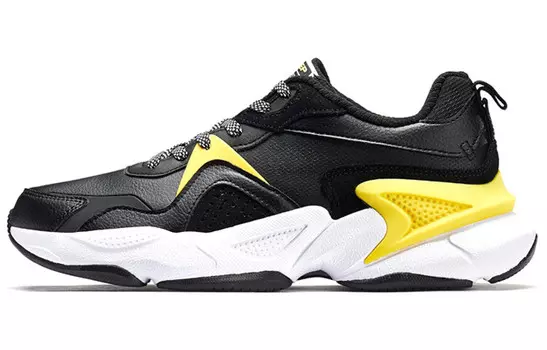 Кроссовки мужские толстые низкие черные/желтые Xtep