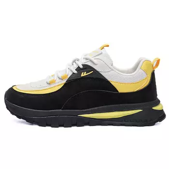 Кроссовки мужские толстые низкие черный/белый желтый Warrior 1927