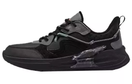 Кроссовки мужские толстые низкие черный Qiaodan