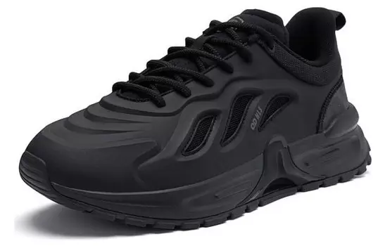 Кроссовки мужские толстые низкие черный Qiaodan