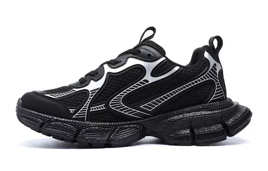 Кроссовки мужские толстые низкие черный Trumppipe