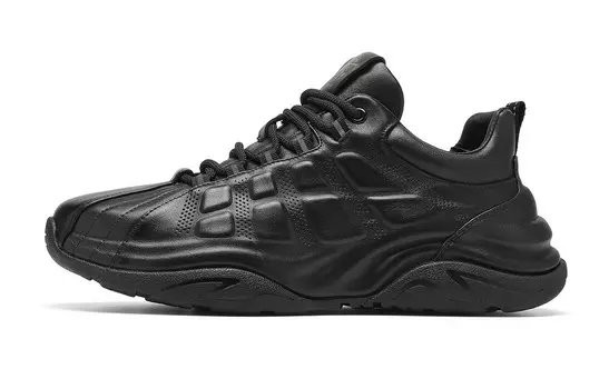 Кроссовки мужские толстые низкие черный Trumppipe