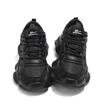 Кроссовки мужские толстые низкие черный Warrior