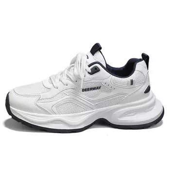 Кроссовки мужские толстые низкие Deerway, белый/синий