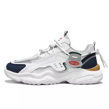 Кроссовки мужские толстые низкие Deerway, бежевый/черный/оранжевый