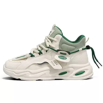 Кроссовки мужские толстые низкие Deerway, бежевый/зеленый