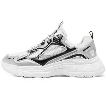 Кроссовки мужские толстые низкие Diougens, цвет White Silver Green