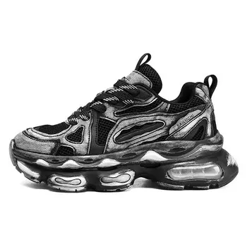 Кроссовки мужские толстые низкие Fackram, черный