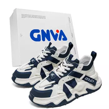 Кроссовки мужские толстые низкие Gnva, белый/синий