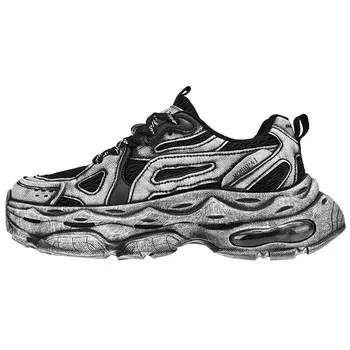 Кроссовки мужские толстые низкие Gong Niu Ju Ren, цвет White Gray