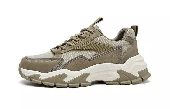 Кроссовки мужские толстые низкие Hla, черный/коричневый