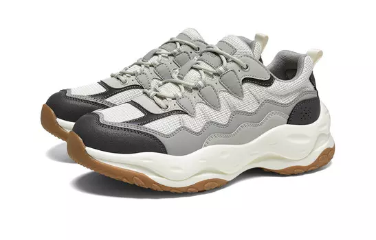 Кроссовки мужские толстые низкие Hla, коричневый