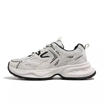 Кроссовки мужские толстые низкие Huanqiu, цвет White Gray