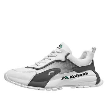 Кроссовки мужские толстые низкие Kolumb, цвет White Gray